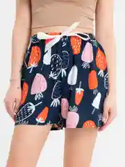 Синий меланж шорты женские домашние, пижамные, вискоза, 10 расцветок