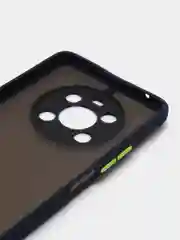 Темно-синий чехол пластиковый Honor X9, X30 (Хонор Х9, Х30), матовый, с цветными кнопками