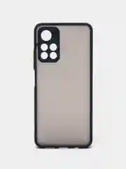 Темно-синий чехол Xiaomi Poco M4 Pro 5G, Redmi Note 11 5G, пластиковый, матовый, с цветными кнопками
