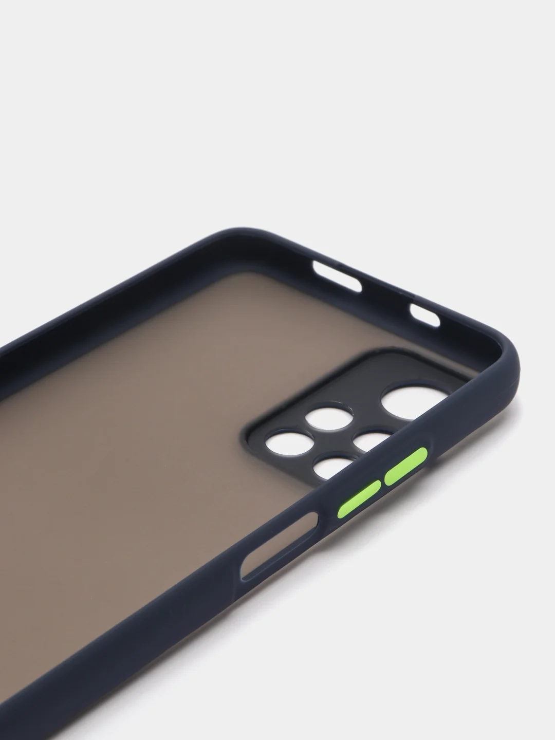 Темно-синий чехол Xiaomi Poco M4 Pro 5G, Redmi Note 11 5G, пластиковый, матовый, с цветными кнопками