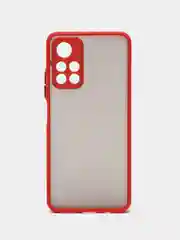 Красный чехол Xiaomi Poco M4 Pro 5G, Redmi Note 11 5G, пластиковый, матовый, с цветными кнопками