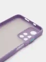 Лавандовый чехол Xiaomi Poco M4 Pro 5G, Redmi Note 11 5G, пластиковый, матовый, с цветными кнопками