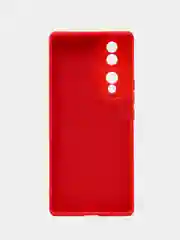 Красный чехол для Honor 70 (Хонор 70), силиконовый, цветной, с подкладом