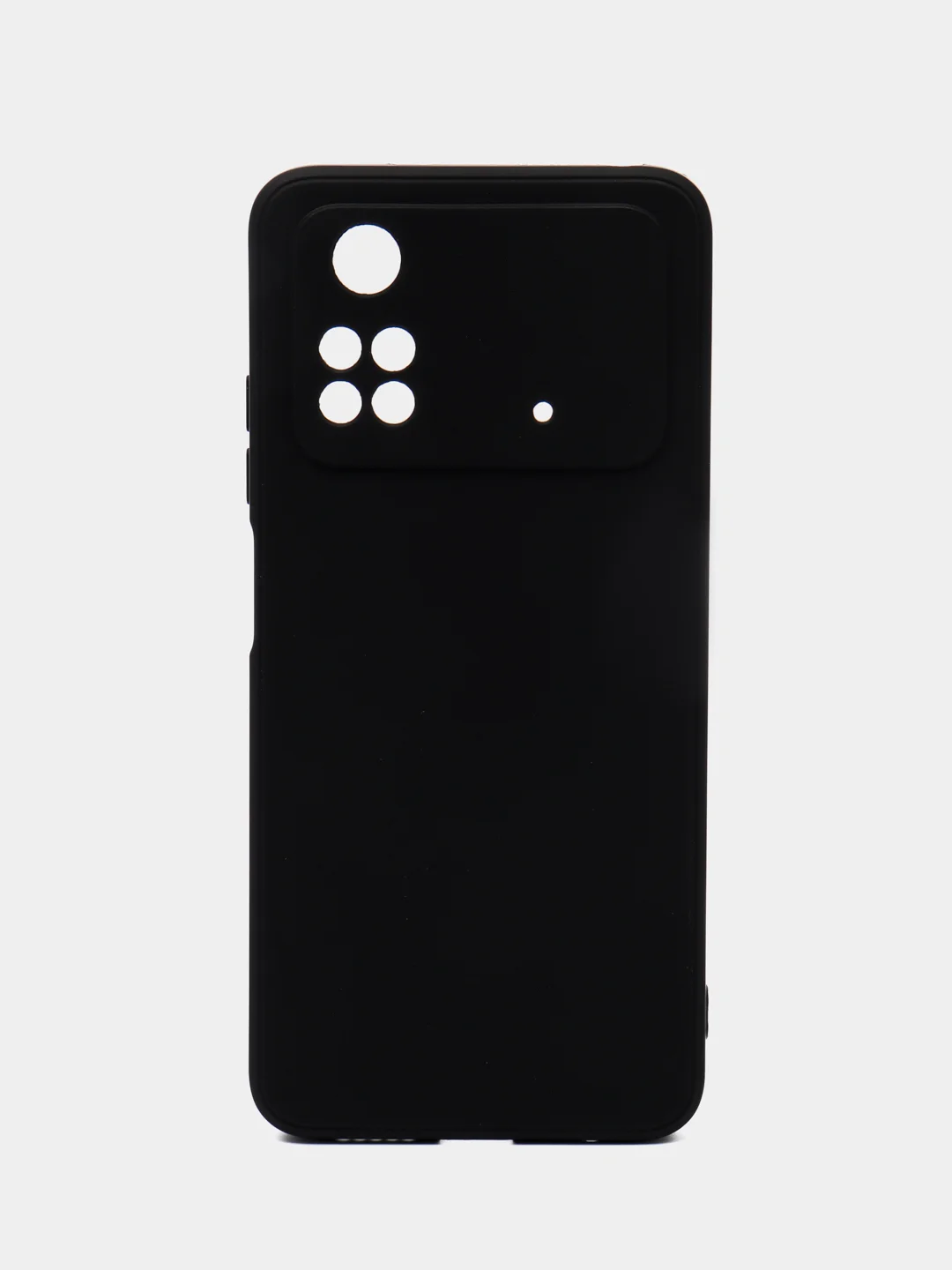 Черный чехол силиконовый для Xiaomi Poco M4 Pro 4G (Сяоми Поко М4 Про 4 Джи), с подкладом