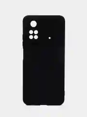 Черный чехол силиконовый для Xiaomi Poco M4 Pro 4G (Сяоми Поко М4 Про 4 Джи), с подкладом