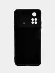 Черный чехол силиконовый для Xiaomi Poco M4 Pro 4G (Сяоми Поко М4 Про 4 Джи), с подкладом