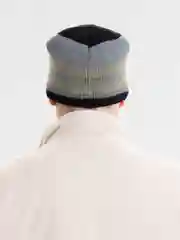 Черный шапка-бини "Барри" мужская, вязаная, с подкладом на флисе