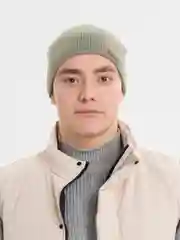 Оливковый шапка-бини мужская "Атлетик", вязаная, с подкладом на флисе