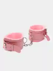 Розовый мягкие наручники с мехом для БДСМ, 4 цвета, для ролевых игр