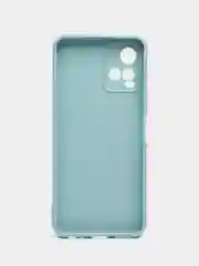 Светло-синий силиконовый чехол для Vivo V21 4G, 5G, V21S 5G (Виво В21 4Г, 5Г, В21С 5Г)), прозрачный