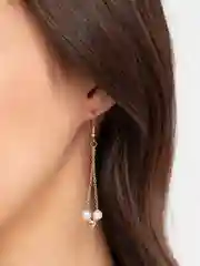 Золотой сережки женские с бусинами