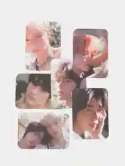 Розовый карточки K-Pop "TXT", ламинированные, 6 штук