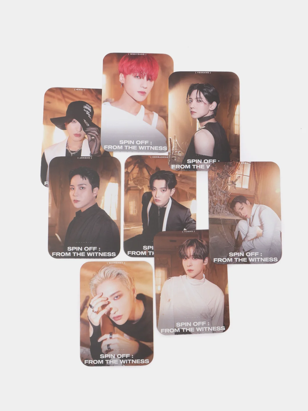Золотой карточки K-pop "ATEEZ", ламинированные, 8 штук