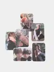 Лесной зеленый карточки K-Pop "TXT", ламинированные, 6 штук