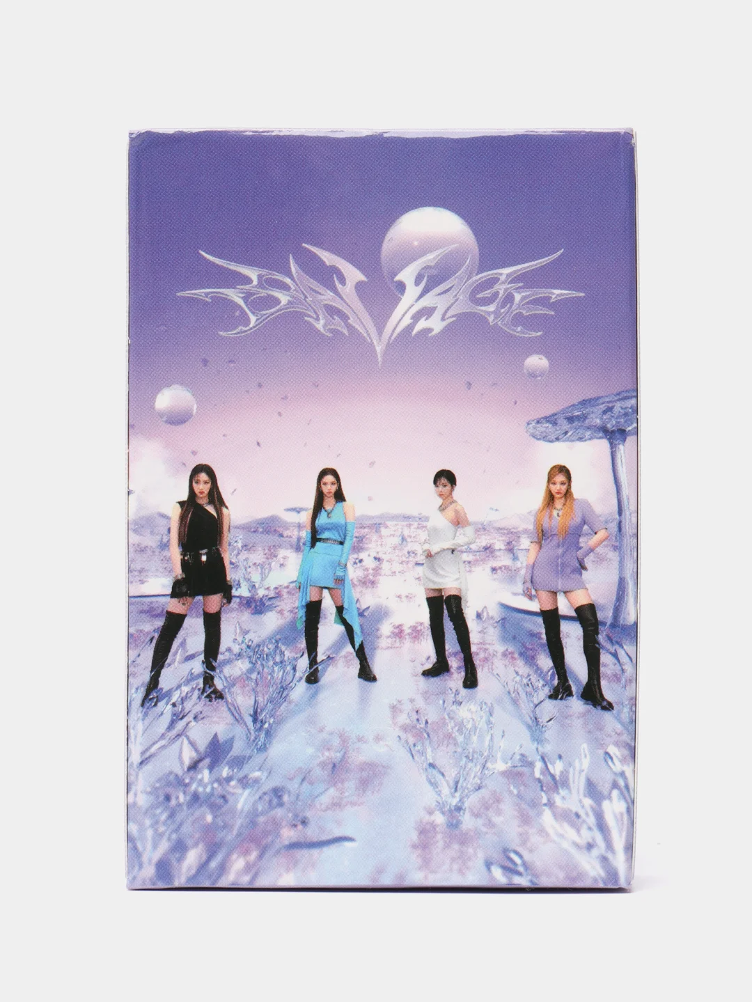 Фиолетовый карточки женских k-pop групп TWICE, AESPA, IVE, NewJeans, 55 штук