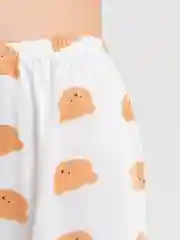 Белый пижама женская: рубашка и шорты