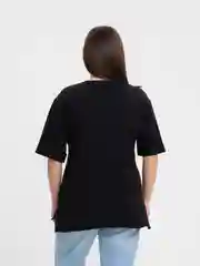 Черный футболка женская из хлопка