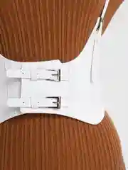 Белый пояс-корсет под грудь, эластичный
