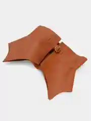 Шоколадный широкий пояс-корсет женский с пряжкой / Пояс-юбка из экокожи