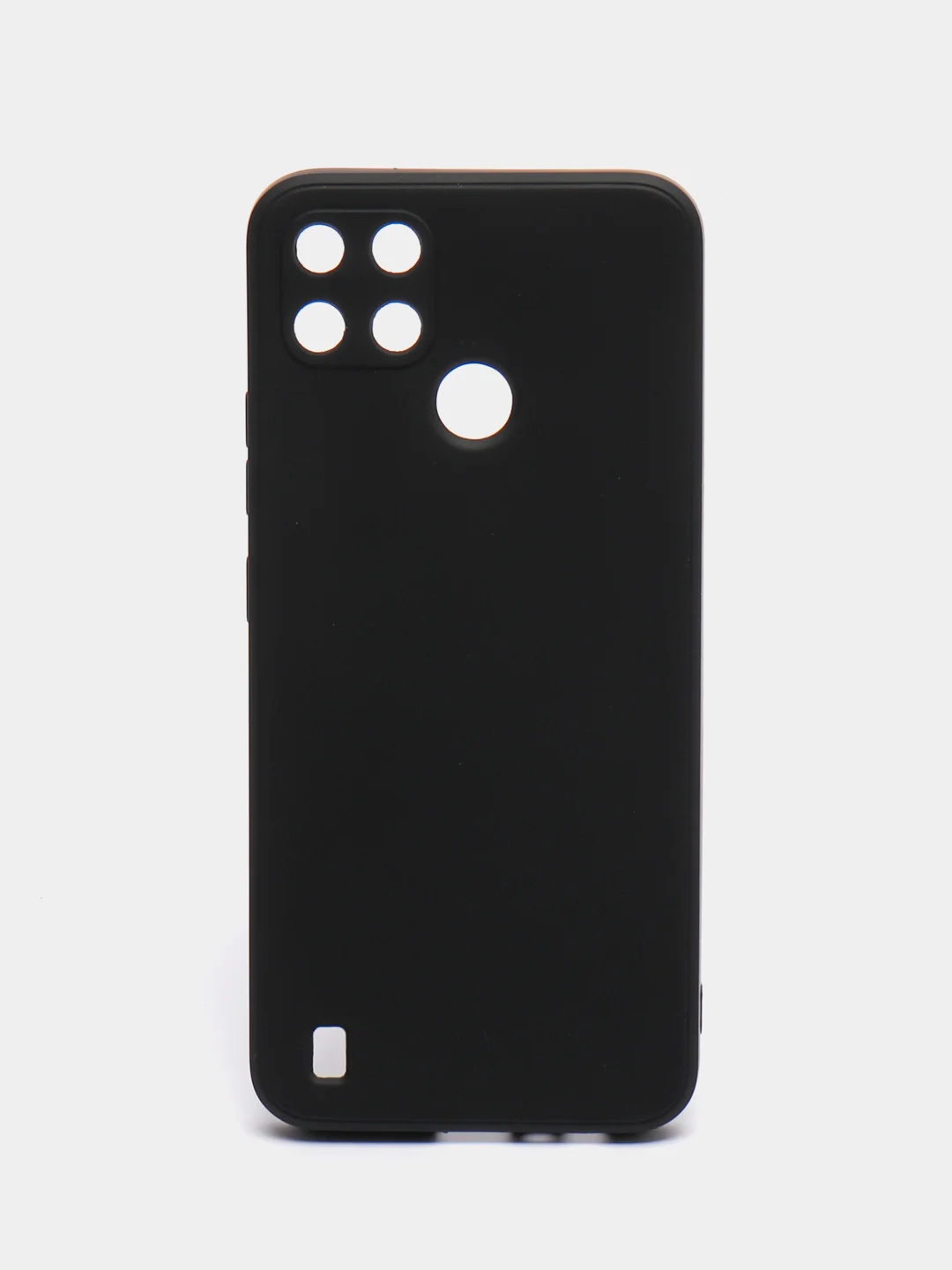 Угольный чехол силиконовый на Realme C21Y, матовый
