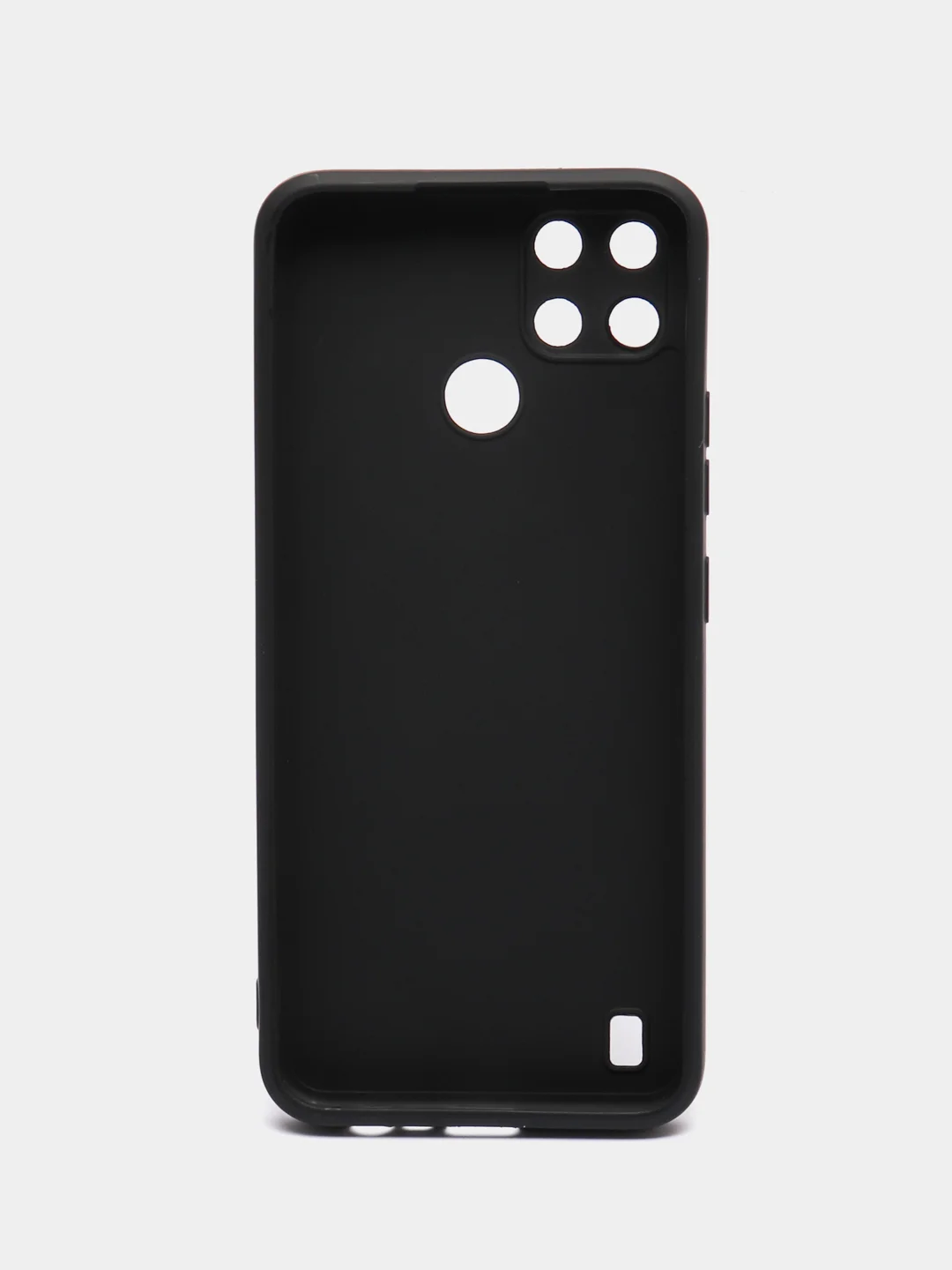 Угольный чехол силиконовый на Realme C21Y, матовый
