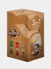 Кофейный напиток Жокей "Карамель", 3 в 1, растворимый, 10 пакетиков, 120 г