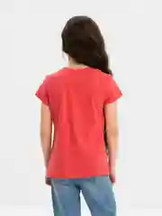 Алый футболка детская для девочки, 100% хлопок, 8 - 12 лет