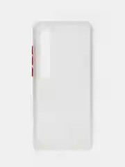 Белый чехол для Xiaomi Mi 10/Mi 10Pro с цветной окантовкой