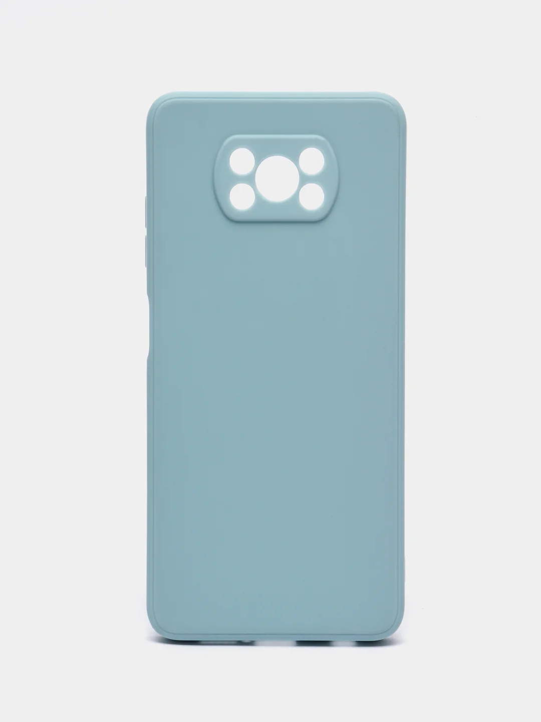 Светло-синий чехол для Xiaomi Poco X3 NFC, Poco X3 Pro (Сяоми Поко Икс3 нфс, Икс3 Про), силиконовый