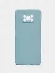 Светло-синий чехол для Xiaomi Poco X3 NFC, Poco X3 Pro (Сяоми Поко Икс3 нфс, Икс3 Про), силиконовый