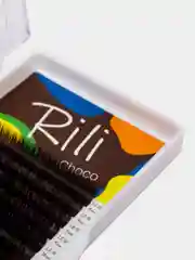 Ресницы для наращивания Rili "Choco", тёмно-коричневые, микс 16 линий