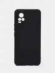 Черный силиконовый чехол для Vivo V21e (Виво В21Е) с защитой камеры
