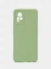 Зеленый силиконовый чехол для Vivo V21e (Виво В21Е) с защитой камеры
