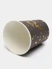 Черный посуда бумажная "С Днём рождения"
