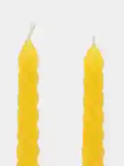 Желтый свечи античные витые, 2,2 х 25 см, 2 штуки, 3 цвета