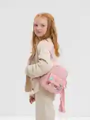 Розовый женский мини-рюкзак из ткани оксфорд