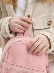 Розовый женский мини-рюкзак из ткани оксфорд