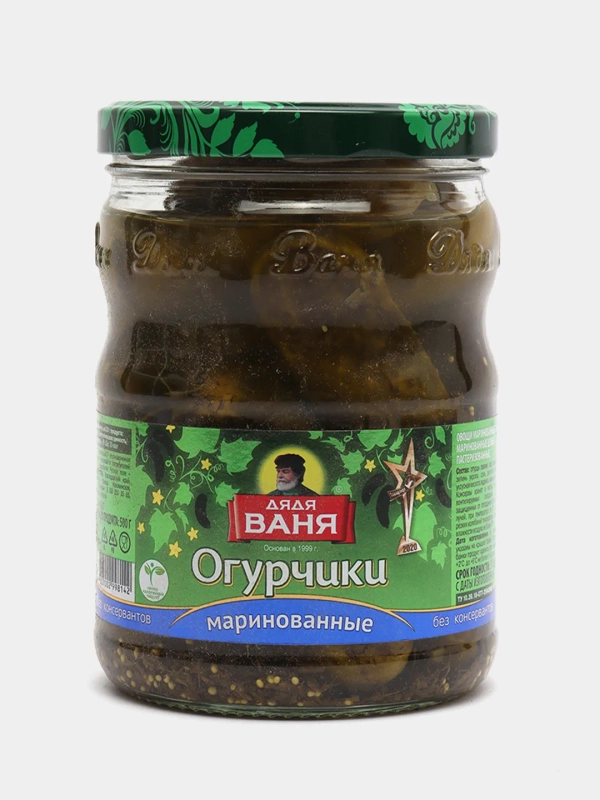 Огурчики маринованные  950 гр  "Дядя Ваня"