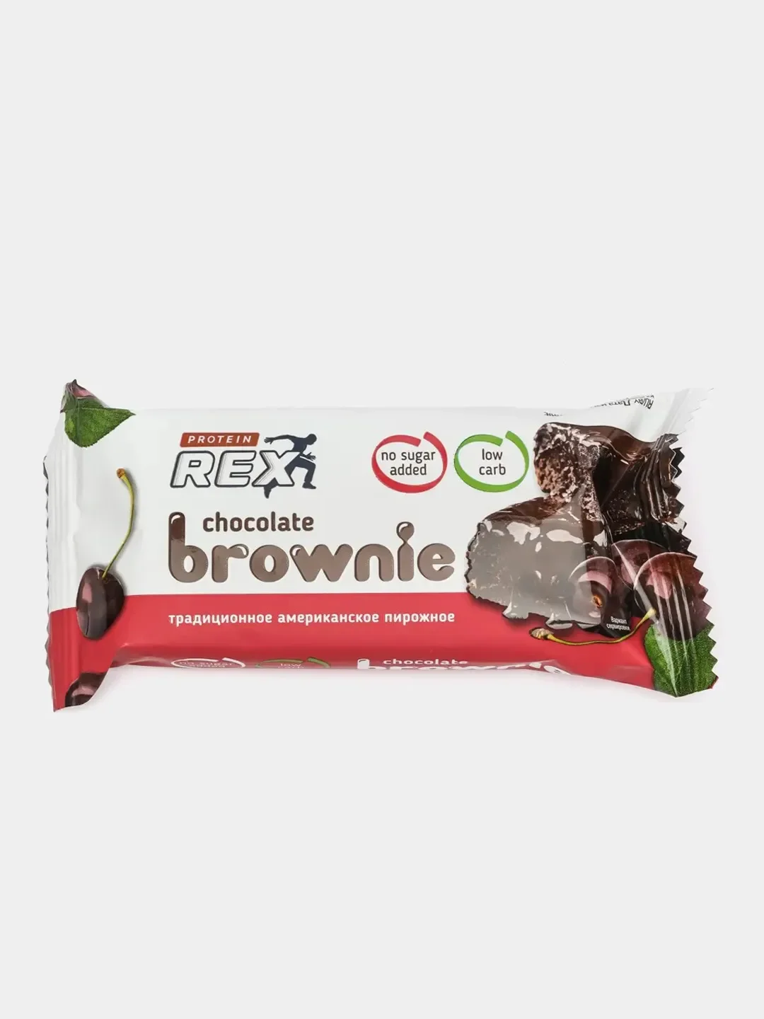 Протеиновое пирожное ProteinRex Brownie, без сахара, вишневое, 50 г