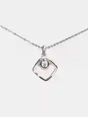 Серебряный цепочка с кулоном на шею, из медицинские сплава