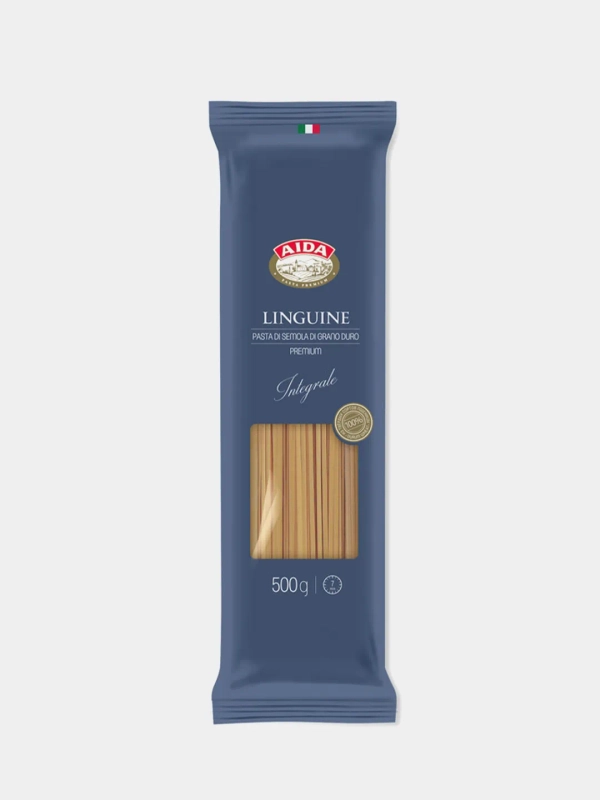 Макаронные изделия AIDA  "Linguine", цельнозерновые, лапша, 500 г
