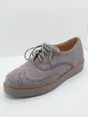 Серый женские полуботинки замшевые