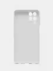 Белый чехол для Samsung Galaxy M33 (Самсунг М33) 5G, с защитой камеры, силиконовый