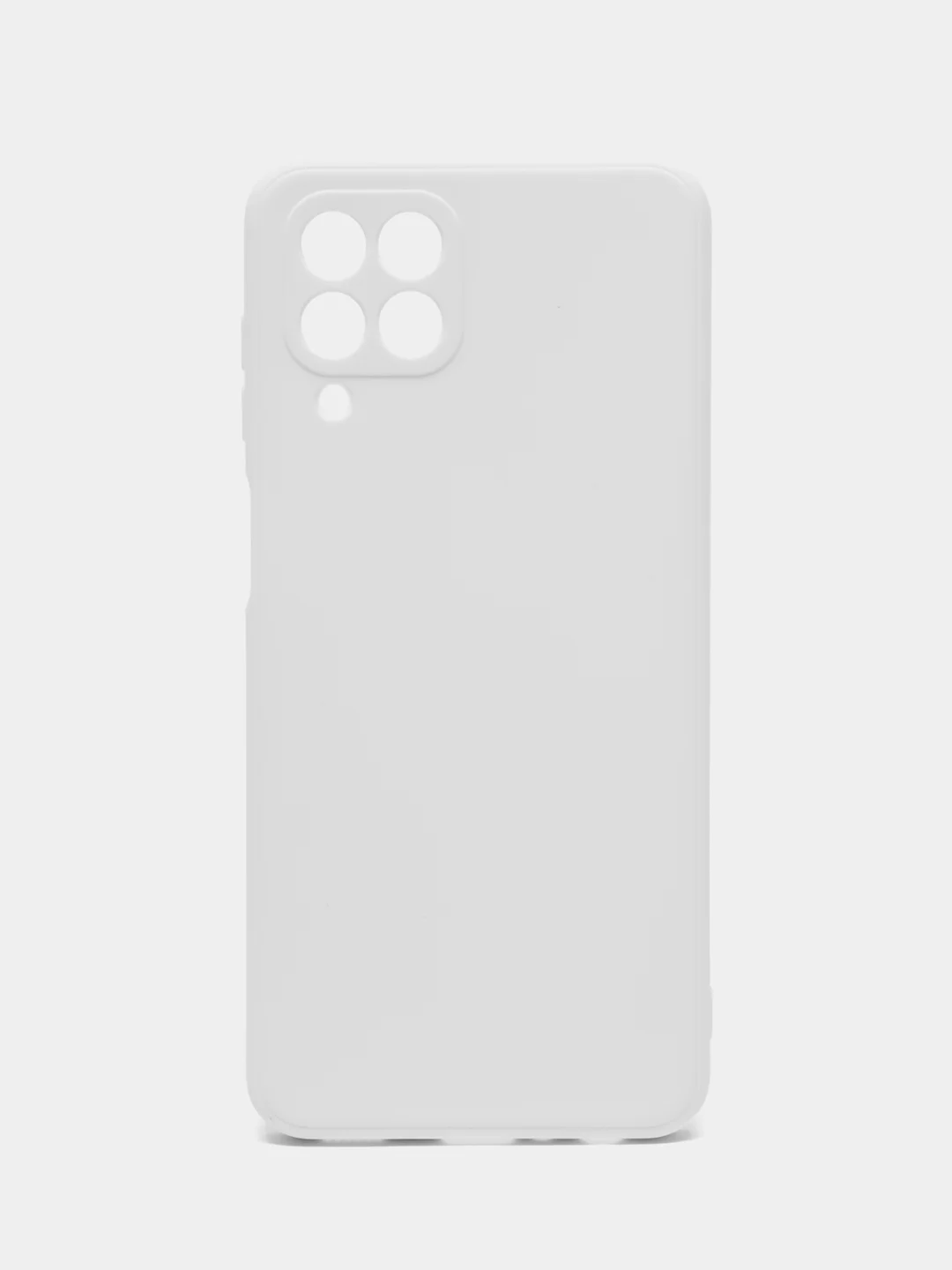 Белый чехол для Samsung Galaxy M33 (Самсунг М33) 5G, с защитой камеры, силиконовый