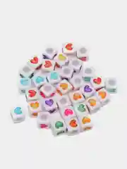 Разноцветный бусины для творчества и рукоделия, сердца, кресты, смайлы