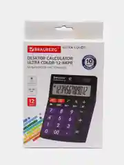 Калькулятор настольный BRAUBERG ULTRA COLOR-12-BKPR, 192 x 143 мм, 12 разрядов
