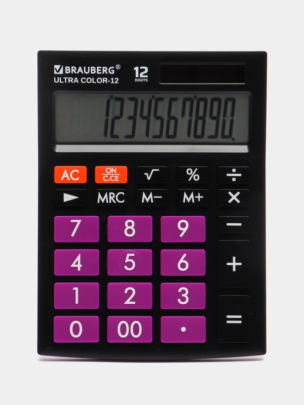 Калькулятор настольный BRAUBERG ULTRA COLOR-12-BKPR, 192 x 143 мм, 12 разрядов