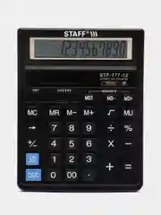 Калькулятор настольный STAFF STF-777,  210x165мм, черный