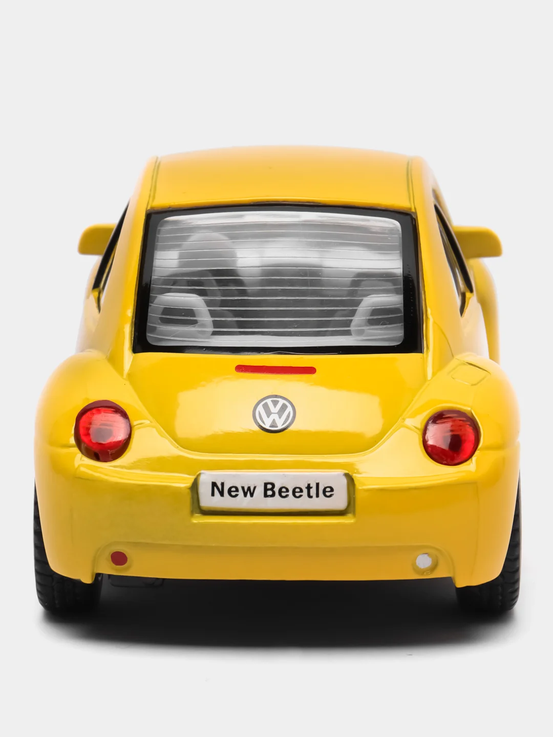 Желтый металлическая машинка Kinsmart "Volkswagen Beetle New", 1:32 KT5028D