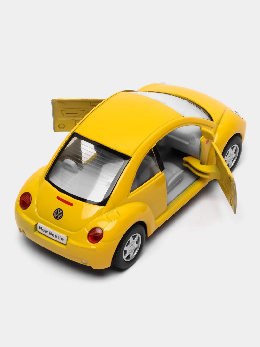 Желтый металлическая машинка Kinsmart "Volkswagen Beetle New", 1:32 KT5028D